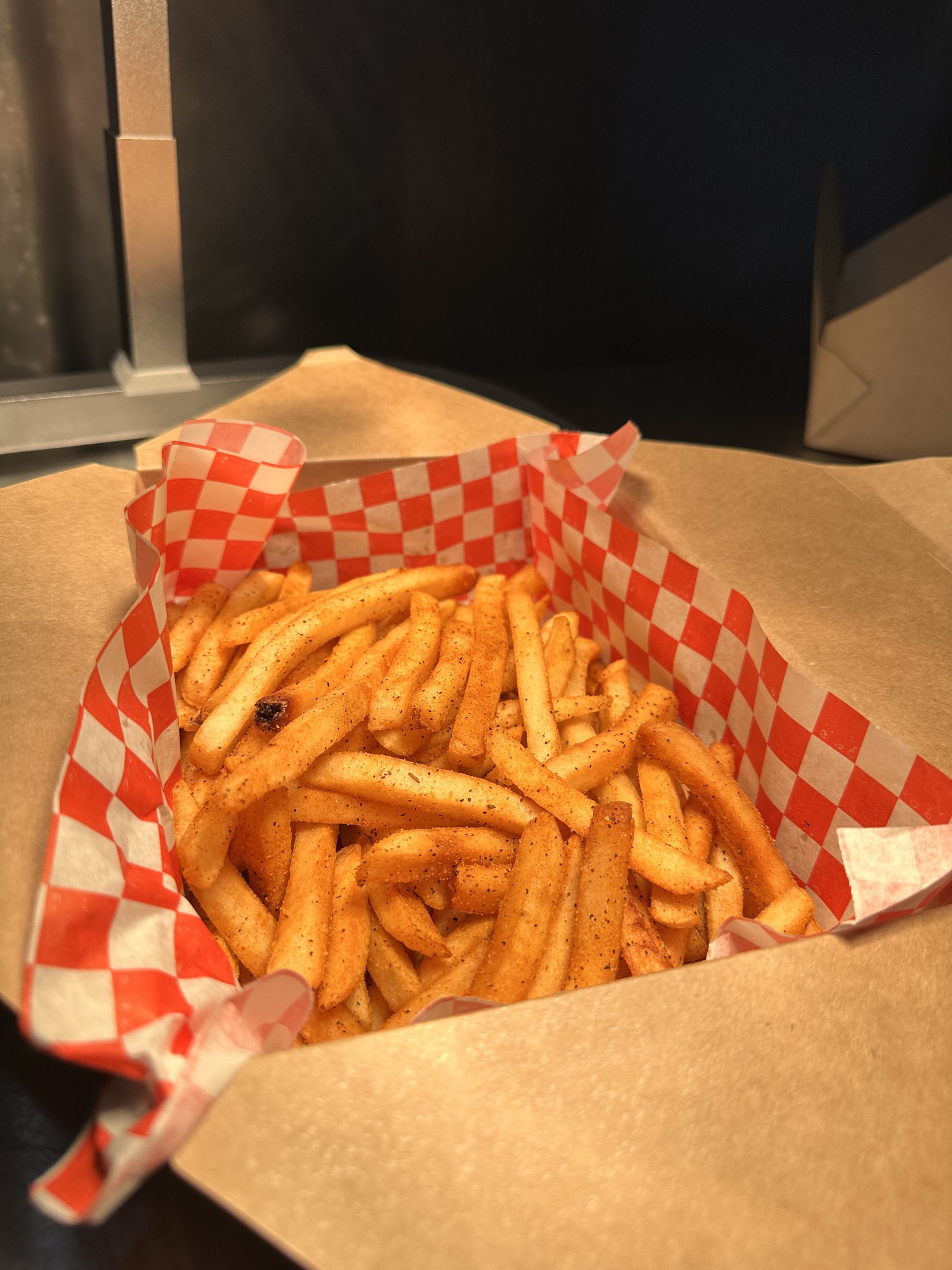 Cajun-seasoned French fries, crispy and golden